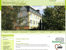 Tablet Screenshot of buergerhaus-drebach.de